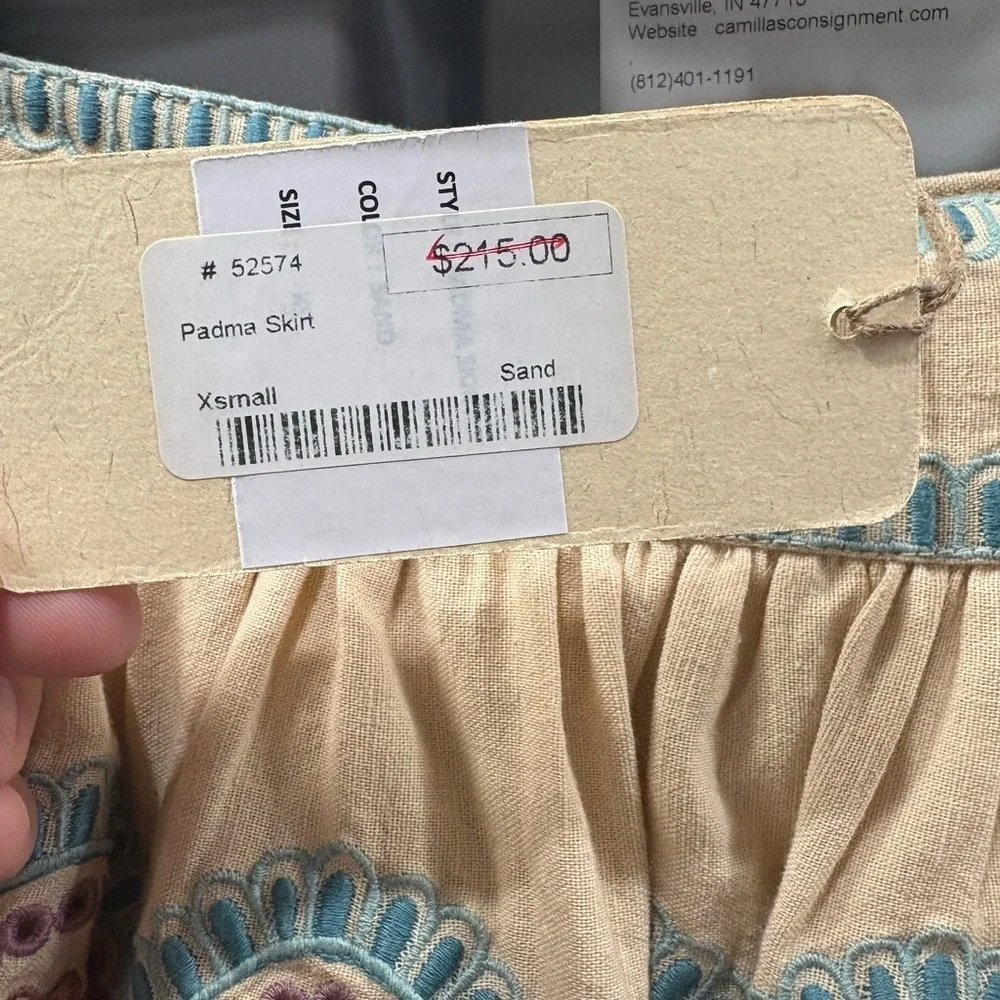 Cream and Pink Embellished Bubble Mini Skirt - Picture 2 of 3